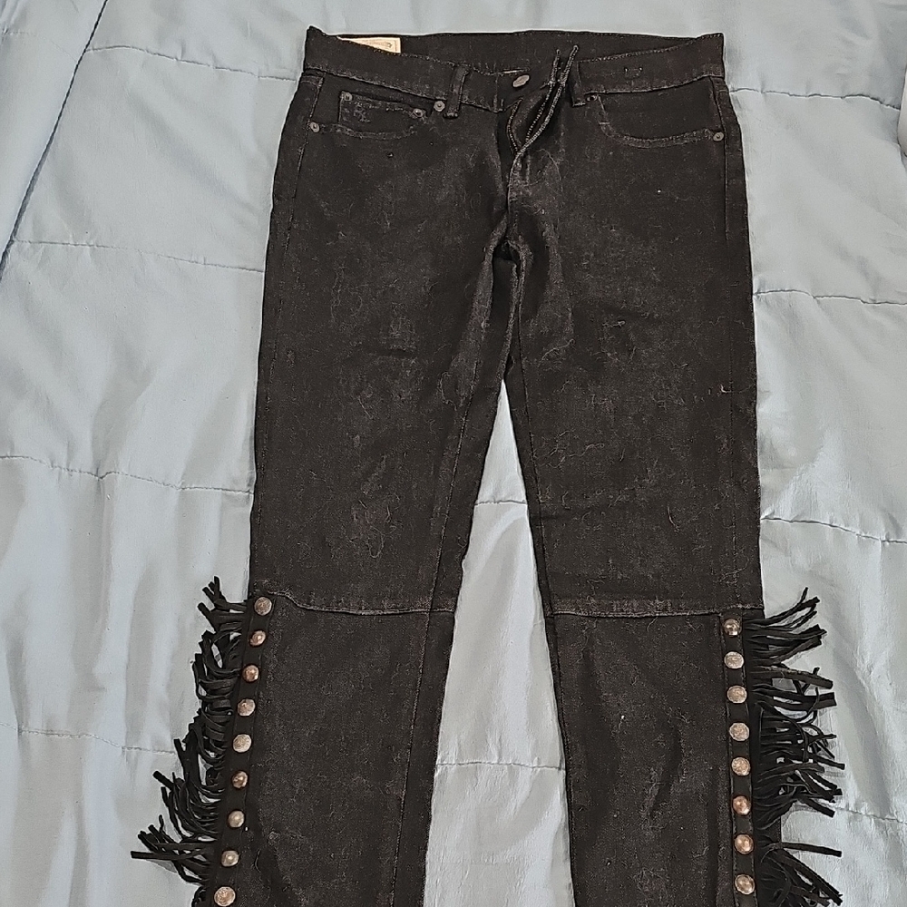 Ralph Lauren Black Fringe Women's Jeans